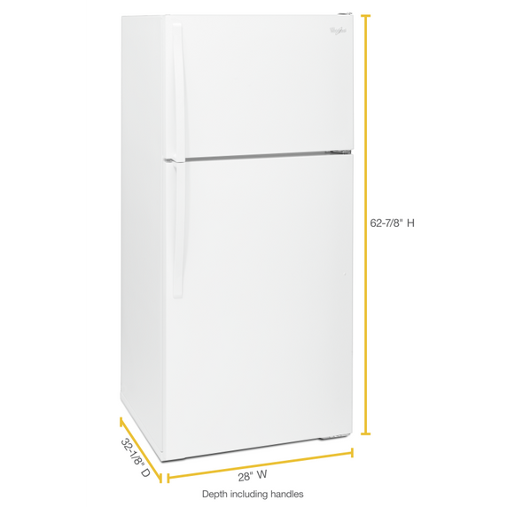 Whirlpool® 28-inch Wide Top Freezer Refrigerator - 14 cu. ft. WRT134TFDW