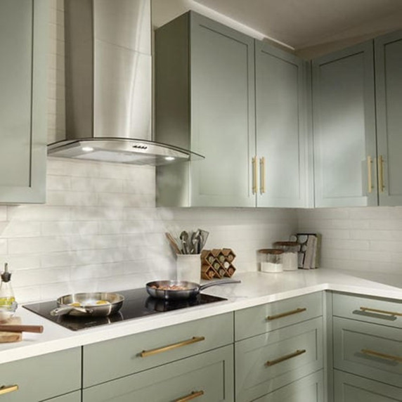 Whirlpool® 30" Curved Glass Wall Mount Range Hood WVW51UC0LS