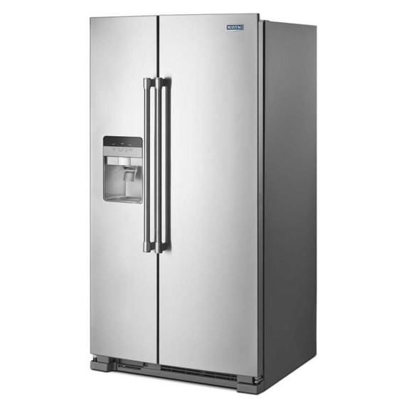 Maytag® 36-Inch Wide Side-by-Side Refrigerator with Exterior Ice and Water Dispenser - 25 Cu. Ft. MSS25C4MGZ