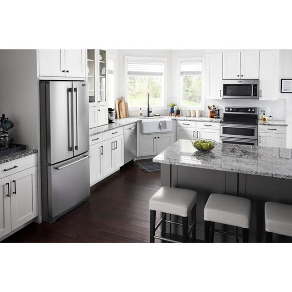Maytag® 30-Inch Wide French Door Refrigerator with Exterior Water Dispenser- 20 Cu. Ft. MFW2055FRZ