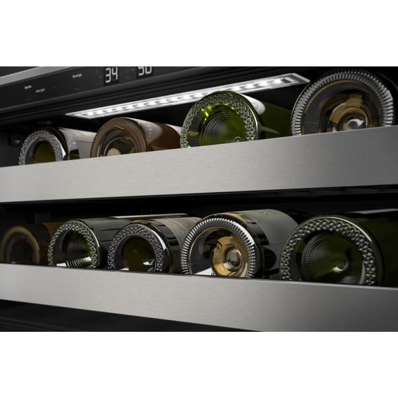 Kitchenaid® 24" Beverage Center with Glass Door and Metal-Front Racks and PrintShield™ Finish KUBL314KBS Kitchenaid® 24" Beverage Center with Glass Door and Metal-Front Racks and PrintShield™ Finish KUBL314KBS