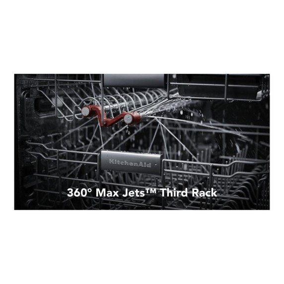 Kitchenaid® 44 dBA Dishwasher with 360° Max Jets™ Third Rack and LED Interior Lighting KDTM804KPS Kitchenaid® 44 dBA Dishwasher with 360° Max Jets™ Third Rack and LED Interior Lighting KDTM804KPS