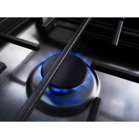 Kitchenaid® 30-Inch 4-Burner Dual Fuel Downdraft Front Control Range KSDG950ESS