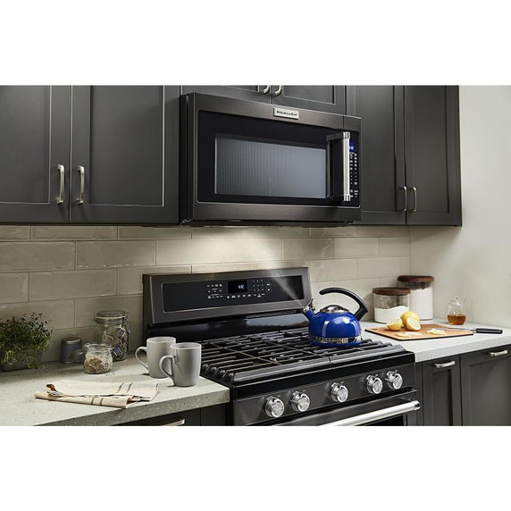 Kitchenaid® 30-Inch 5-Burner Gas Convection Range KFGG500EBS