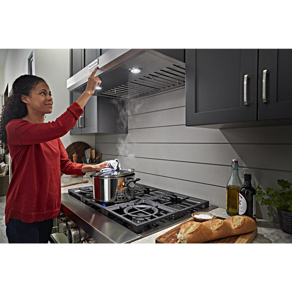 Kitchenaid® 36" 585 CFM Motor Class Commercial-Style Under-Cabinet Range Hood System KVUC606KSS Kitchenaid® 36" 585 CFM Motor Class Commercial-Style Under-Cabinet Range Hood System KVUC606KSS
