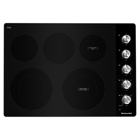 Kitchenaid® 30 Electric Cooktop with 5 Elements and Knob Controls KCES550HSS