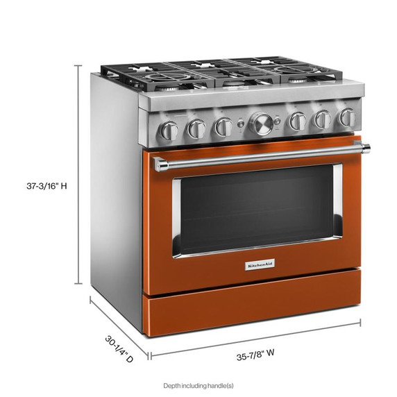 KitchenAid® 36'' Smart Commercial-Style Dual Fuel Range with 6 Burners KFDC506JSC KitchenAid® 36'' Smart Commercial-Style Dual Fuel Range with 6 Burners KFDC506JSC