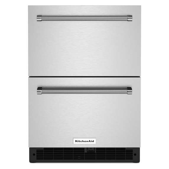 Kitchenaid® 24" Stainless Steel Undercounter Double-Drawer Refrigerator KUDR204KSB Kitchenaid® 24" Stainless Steel Undercounter Double-Drawer Refrigerator KUDR204KSB