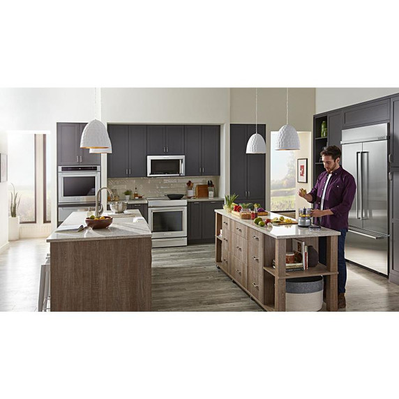 Kitchenaid® 24.2 Cu. Ft. 42" Width Built-In Stainless French Door Refrigerator with Platinum Interior Design KBFN502ESS