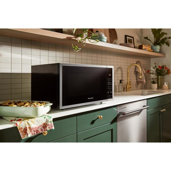 Kitchenaid® 19.4 cu. ft. 36-inch wide Counter-Depth 4-Door Refrigerator with PrintShield™ Finish KRQC506MPS