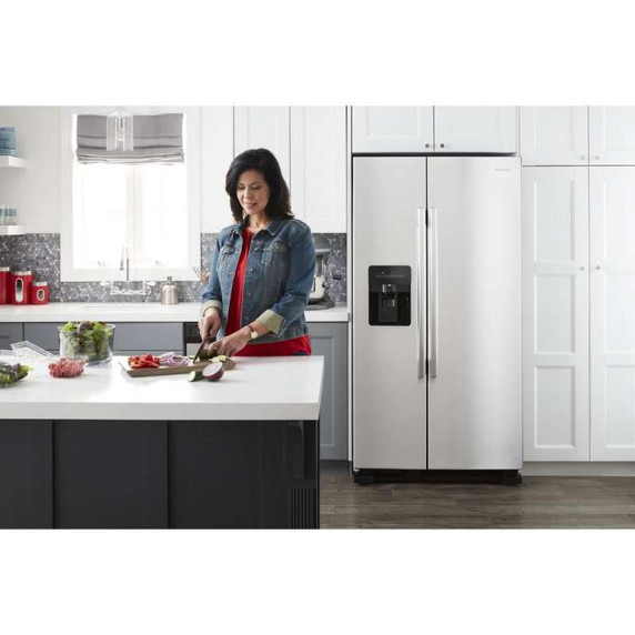 Amana® 33-inch Side-by-Side Refrigerator with Dual Pad External Ice and Water Dispenser ASI2175GRS
