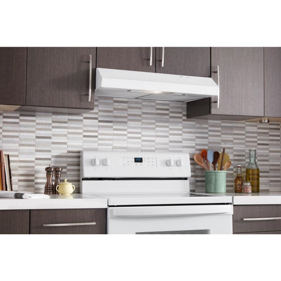 Whirlpool® 30" Range Hood with Dishwasher-Safe Full-Width Grease Filters WVU17UC0JW