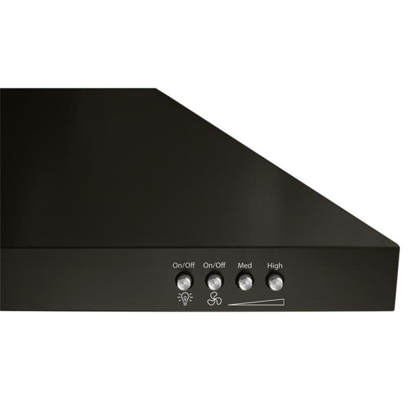 Whirlpool® 30" Contemporary Black Stainless Wall Mount Range Hood WVW53UC0HV