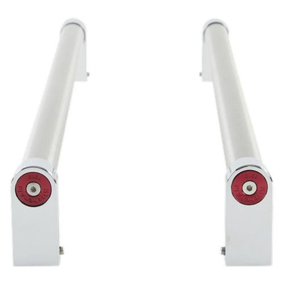 KitchenAid Double Drawer Refrigerator Handle Kit with 2 red medallions W11221395