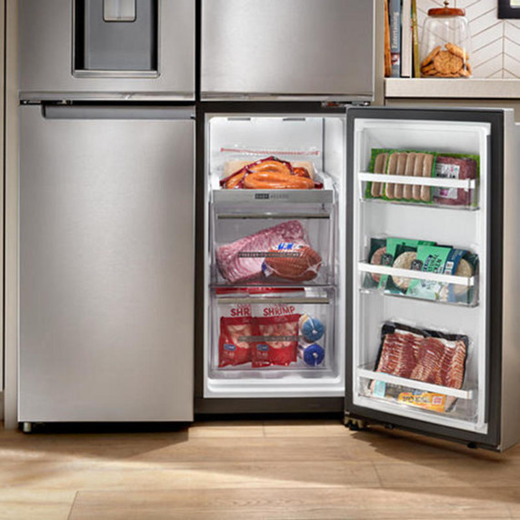 Whirlpool® 36-Inch Counter Depth 4 Door Refrigerator with Ice Maker in Door WRQC7836RZ