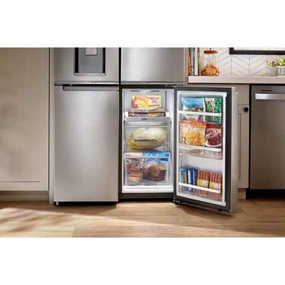 Whirlpool® 36-Inch Counter Depth 4 Door Refrigerator with Ice Maker in Door WRQC7836RZ