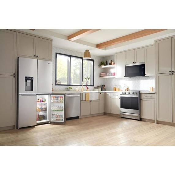 Whirlpool® 36-Inch Counter Depth 4 Door Refrigerator with Ice Maker in Door WRQC7836RZ