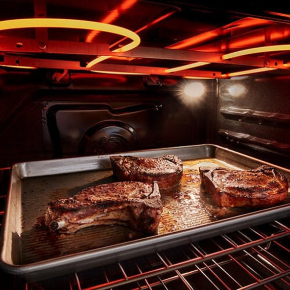Whirlpool® 30-inch Smart Gas Range with Air Cooking Technology, Steam/Self Cleaning, Rapid Preheat 5.3 CuFt Capacity WFGS7530RB