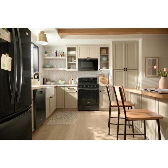 Whirlpool® 30-inch Smart Gas Range with Air Cooking Technology, Steam/Self Cleaning, Rapid Preheat 5.3 CuFt Capacity WFGS7530RB