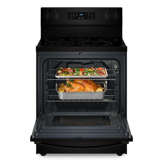 Whirlpool® 30-inch Energy Star Electric Range with Air Cooking Technology, No Preheat Air Fry and Air Baking and Self Clean YWFES5030RB
