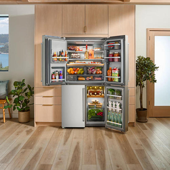 Kitchenaid® 36" Counter-Depth 19.4 Cu Ft 4-Door Refrigerator with Flexible Temperature Zone KRQC736RPS