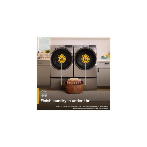 Whirlpool® 7.4 cu. ft. Smart Front Load ENERGY STAR® Certified Gas Dryer with Steam Capabilities WGD6720RW