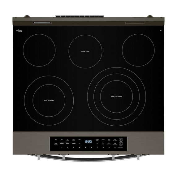 Whirlpool® 30-inch Smart Slide in Electric Range with Air Cooking Technology, No Preheat Air Fry, WipeClean™ Coating, Steam/Self Clean and High Speed Preheat YWSES7530RV