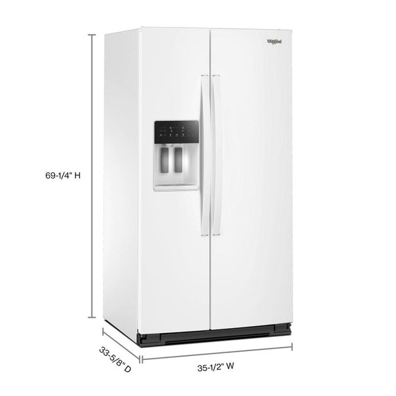 Whirlpool® 36-inch Full Depth Side-by-Side Refrigerator with TruCool™ System WRSF5536RW Whirlpool® 36-inch Full Depth Side-by-Side Refrigerator with TruCool™ System WRSF5536RW