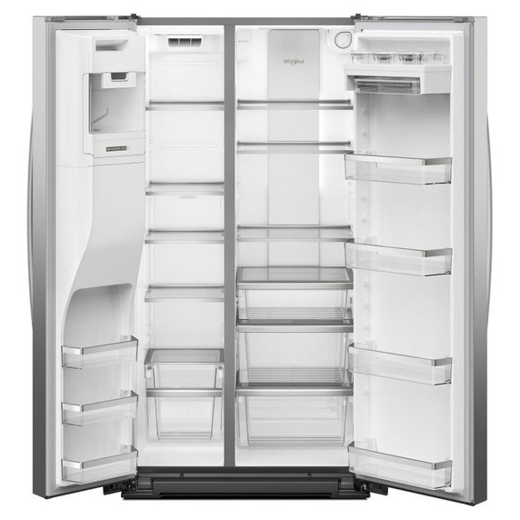 Whirlpool® 36-inch Counter Depth Side-by-Side Refrigerator with Prep & Store Bins WRSC6536RZ Whirlpool® 36-inch Counter Depth Side-by-Side Refrigerator with Prep & Store Bins WRSC6536RZ
