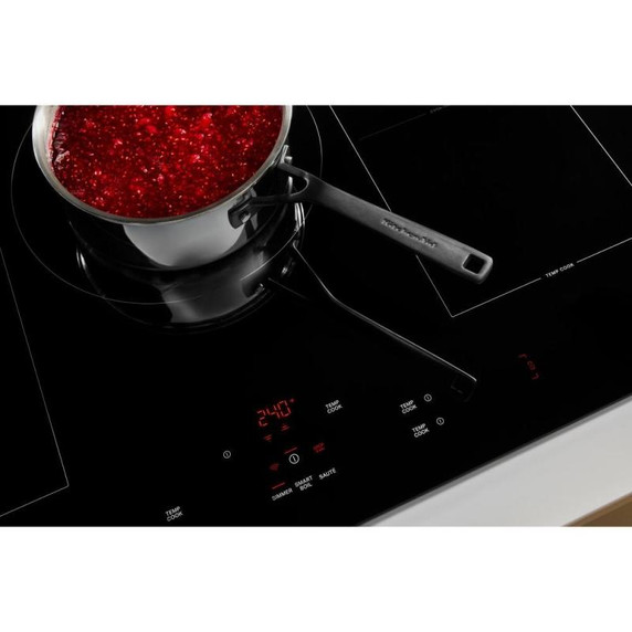 Kitchenaid® 30" Temp Cook™ Induction Cooktop with 5 Cooking Zones KCIT730SBL
