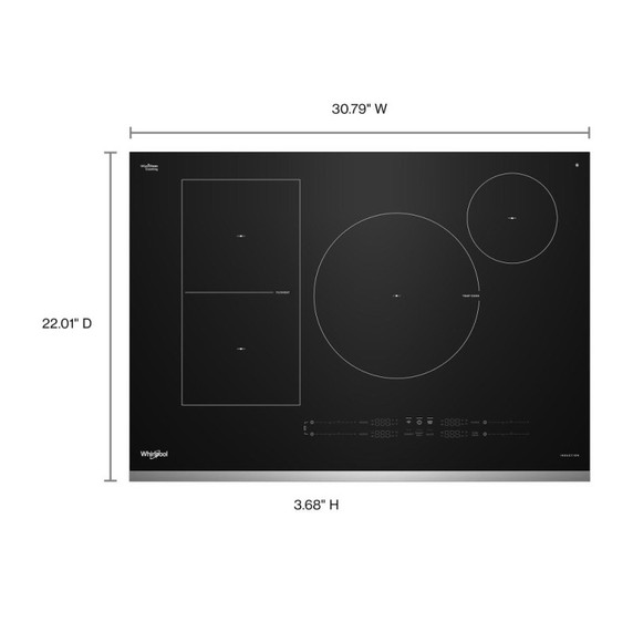 Whirlpool® 30" Intelligent Induction Cooktop with Temp Cook™ Technology and WipeClean™ Coating WCIT7530SS