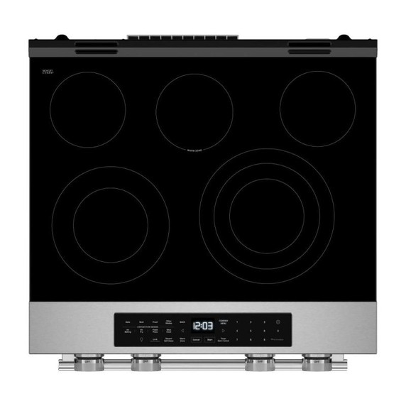 Kitchenaid® 5.3 Cu. Ft. Smart Slide-in Electric Range with Convection Cooking Modes YKSES330SPS