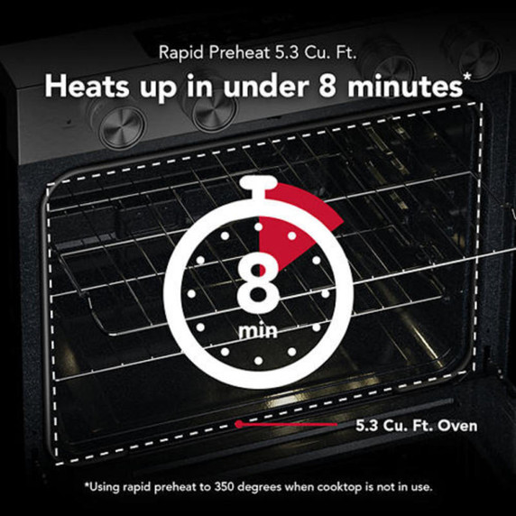 Kitchenaid® 5.3 Cu. Ft. Smart Slide-in Electric Range with Convection Cooking Modes YKSES330SPS