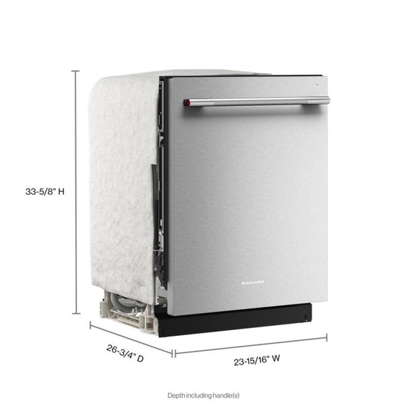Kitchenaid® Third Level Utensil Rack Dishwasher with 30+ Total Wash Jets in PrintShield™ Finish, 47 dBA KDTS224SPS