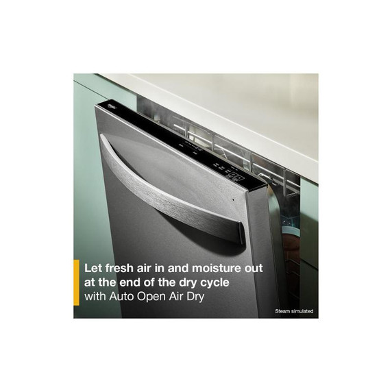 Whirlpool® 24-Inch Dishwasher with Total Coverage Wash Action and Auto Open Air Dry in Fingerprint Resistant Stainless Steel WDTS8024SZ