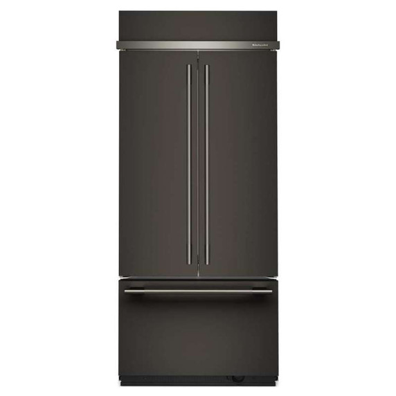 Kitchenaid® 20.8 Cu. Ft. 36" Built-In French Door Bottom Mount Refrigerator with Platinum Interior KBFN536SBE
