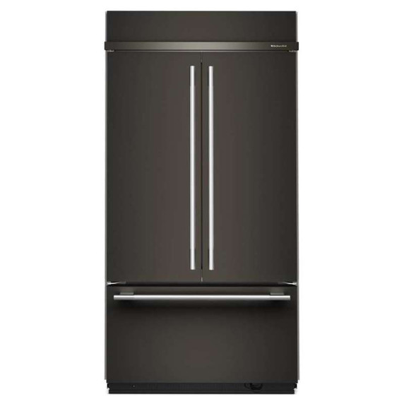 Kitchenaid® 24.2 Cu. Ft. 42" Built-In French Door Bottom Mount Refrigerator with Platinum Interior KBFN542SBE