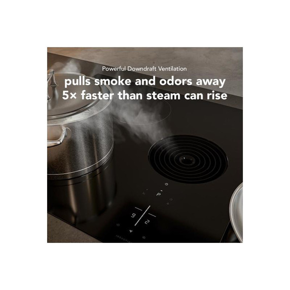 Kitchenaid® 30-inch NextGen Induction Downdraft Cooktop with 4 Cooking Zones KCID930SBL