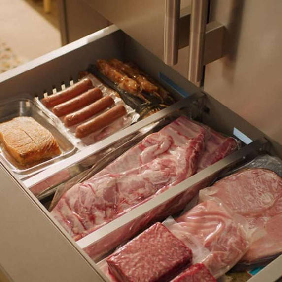 Kitchenaid® 30 cu. ft. French Door Refrigerator with Interior Water and Ice and FreshChill™ Full-Width Refrigerated Drawer KRMF336SPS