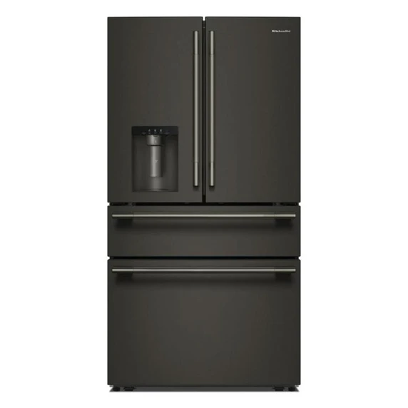 Kitchenaid® 29 cu. ft. French Door Refrigerator with Exterior Water and Ice and FreshChill™ Full-Width Refrigerated Drawer KRMF436SBE