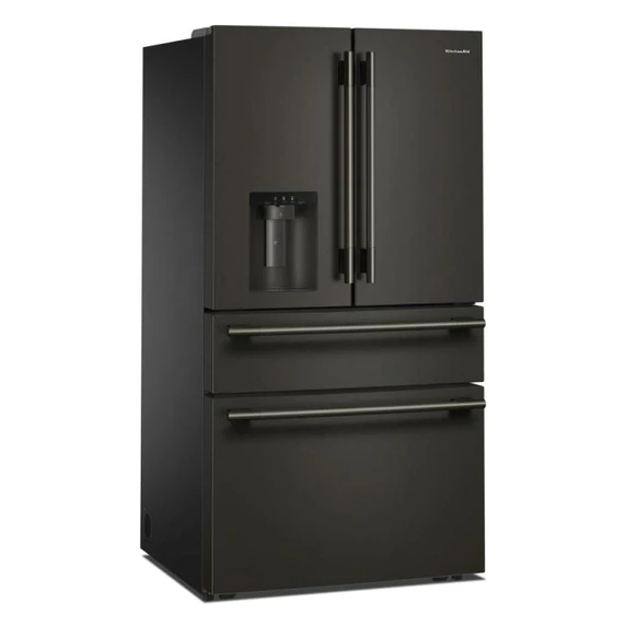 Kitchenaid® 29 cu. ft. French Door Refrigerator with Exterior Water and Ice and FreshChill™ Full-Width Refrigerated Drawer KRMF436SBE