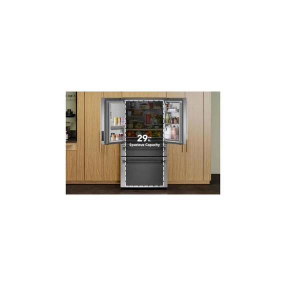 Kitchenaid® 29 cu. ft. French Door Refrigerator with Exterior Water and Ice and FreshChill™ Full-Width Refrigerated Drawer KRMF436SBE