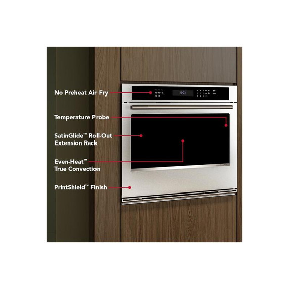 Kitchenaid® 30-inch Electric Combo Wall Oven with No Preheat Air Fry Mode - PrintShield™ Finish KOEC530SPS