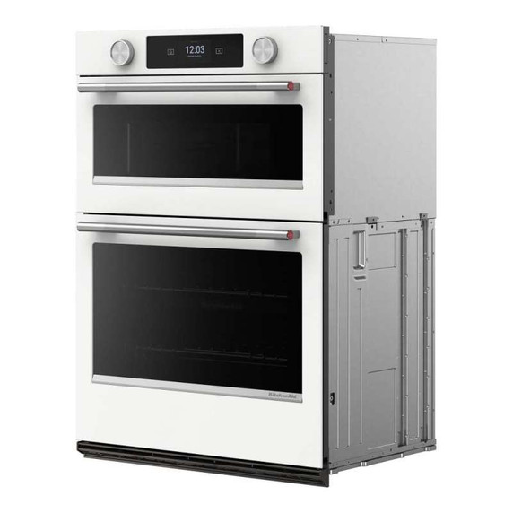 Kitchenaid® 30-inch Smart Electric Combo Wall Oven with Assisted Cooking Modes - White KOEC730SWH