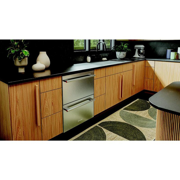 Kitchenaid® 24" Stainless Steel Undercounter Double-Drawer Refrigerator KURT524SSB