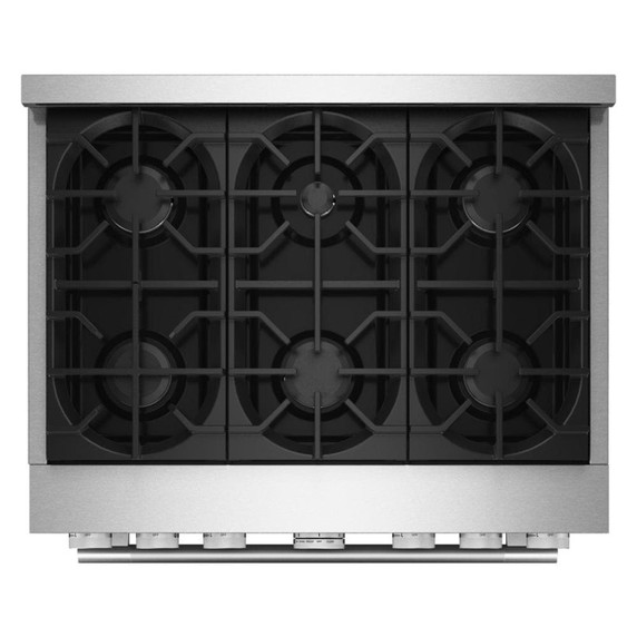 KitchenAid® 36-Inch 6 Burner Commercial-Style Gas Range with No Preheat Air Fry Mode KFGS936SSS