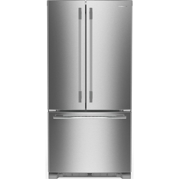 Kitchenaid® 22 Cu. Ft. 33-Inch Standard-Depth French Door Refrigerator with Internal Water Dispenser KRFF333SPS