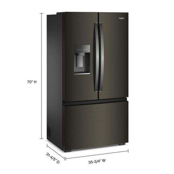 Whirlpool® 36-inch Wide True Counter Depth 3-Door French Door Refrigerator - 23.4 cu. ft. WRFC7036RV