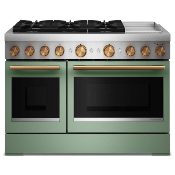 Kitchenaid® 48-Inch 6 Burner Commercial-Style Dual Fuel Range with Griddle KFDD948SDC