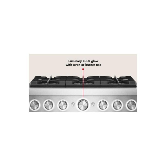 Kitchenaid® 36-Inch 6 Burner Commercial-Style Dual Fuel Range with No Preheat Air Fry Mode KFDS936SDC